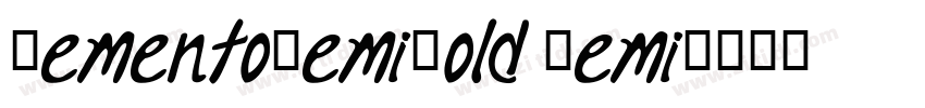 MementoSemiBold Semi字体转换